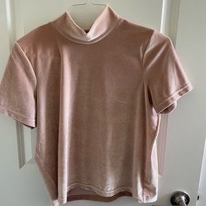 Madewell Velvet Mockneck Top